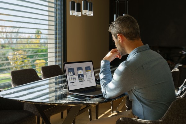 man with laptop